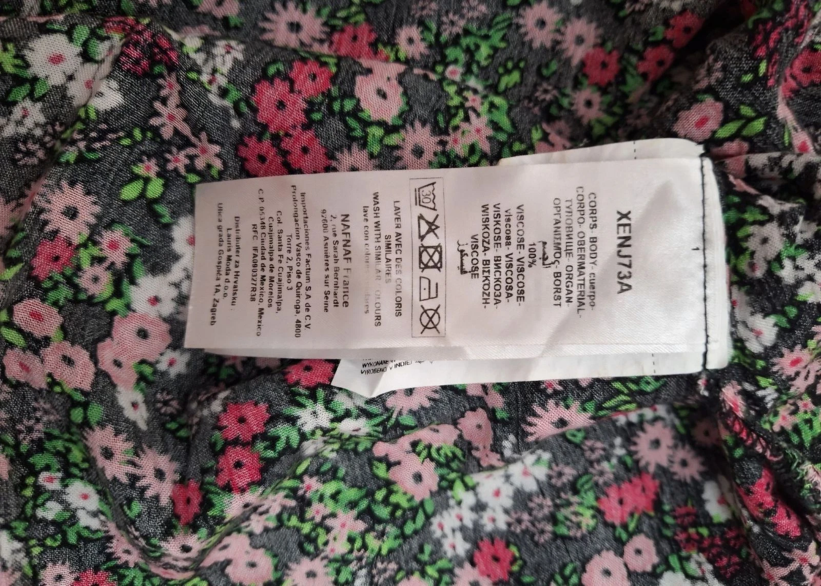 Naf Naf floral midi skirt 100% viscose size M – photo 3